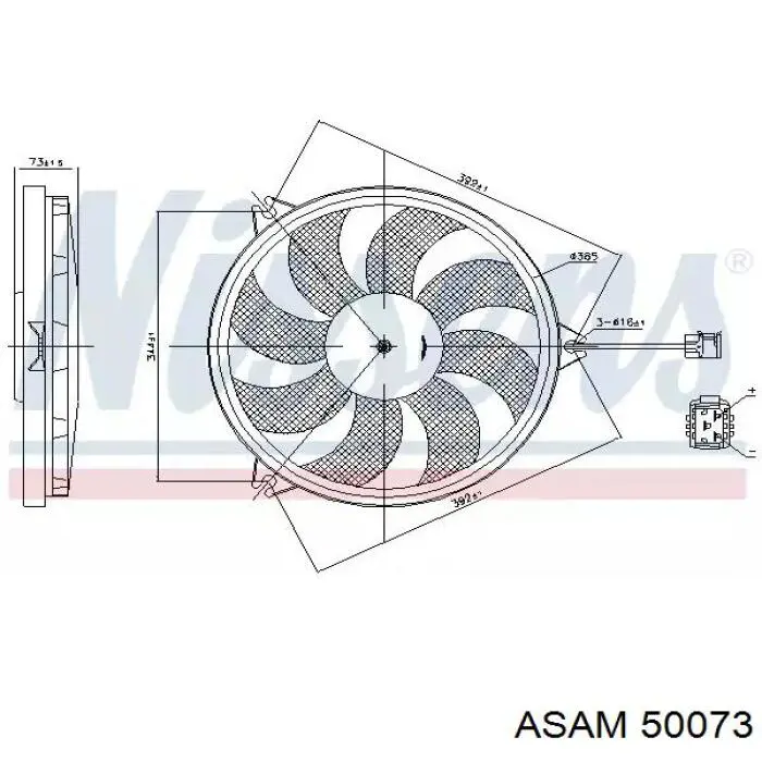 50073 Asam radiador refrigeración del motor