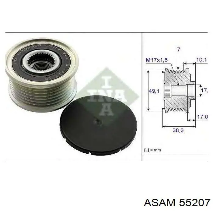 Polea rueda libre Asam 55207 precio, desde 23,40 EUR