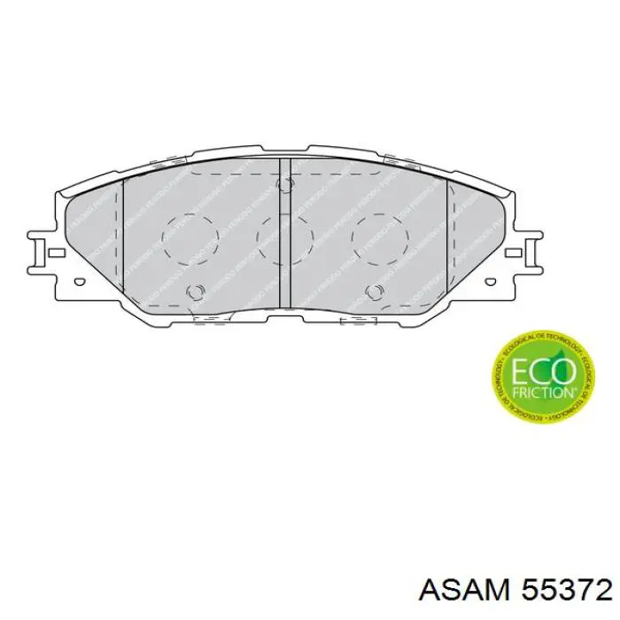 55372 Asam pastillas de freno delanteras