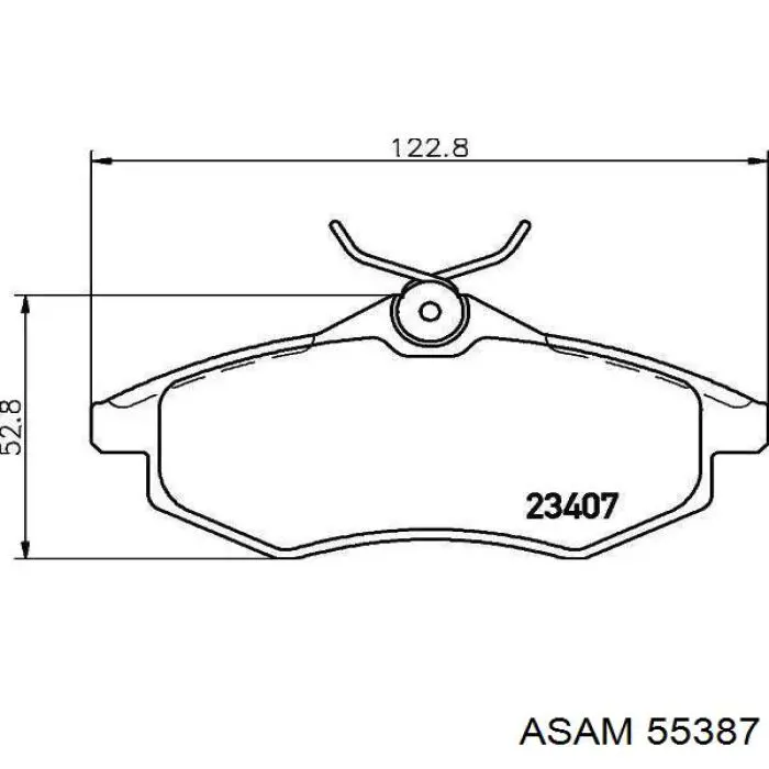 55387 Asam Pastillas delanteras