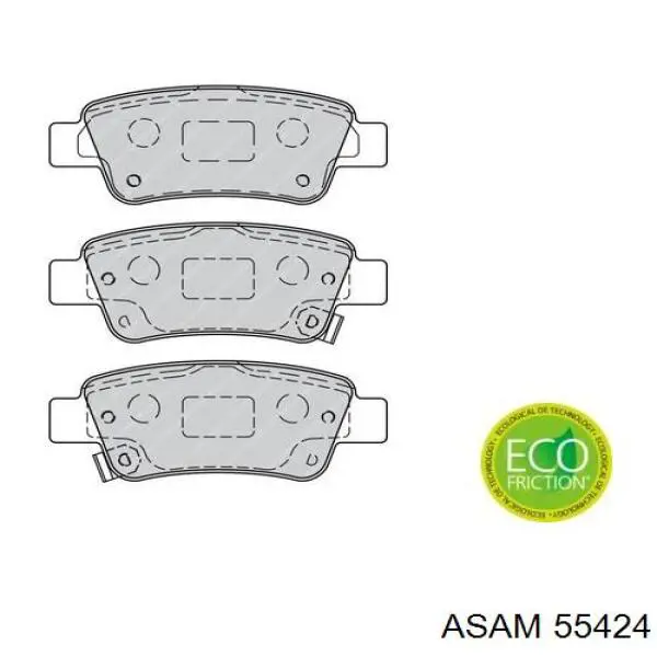 55424 Asam pastillas de freno traseras