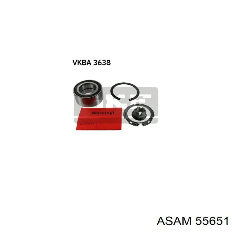 Cojinete de rueda delantero 55651 Asam