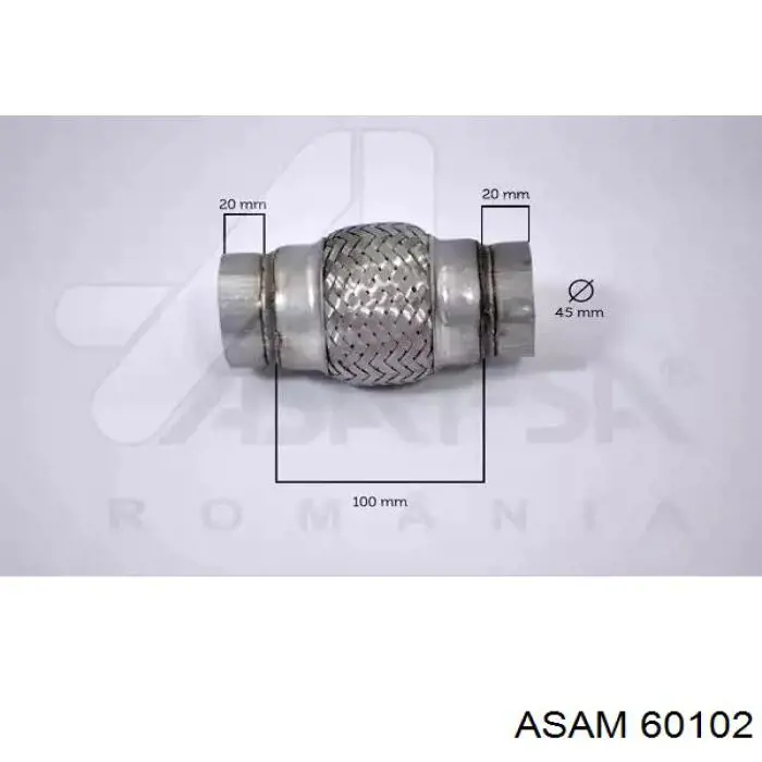 Tubo flexible de escape Asam 60102 precio, desde 16,79 EUR