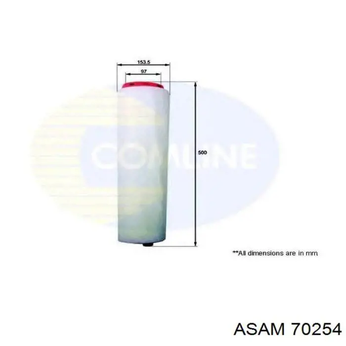 Filtro de aire 70254 Asam