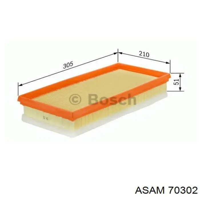 Filtro aire Asam 70302