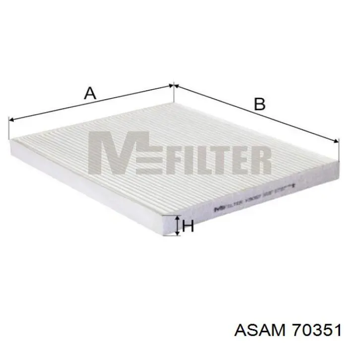 70351 Asam filtro de habitáculo