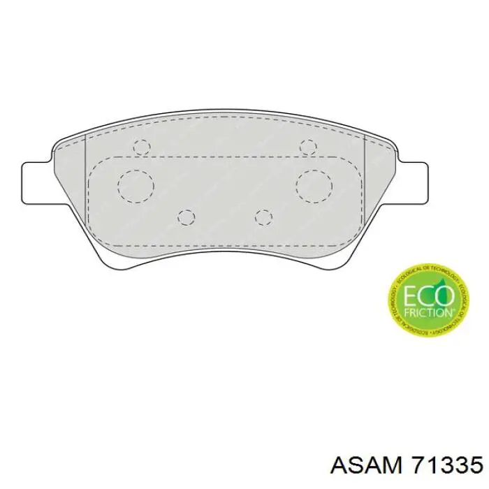 71335 Asam pastillas de freno delanteras