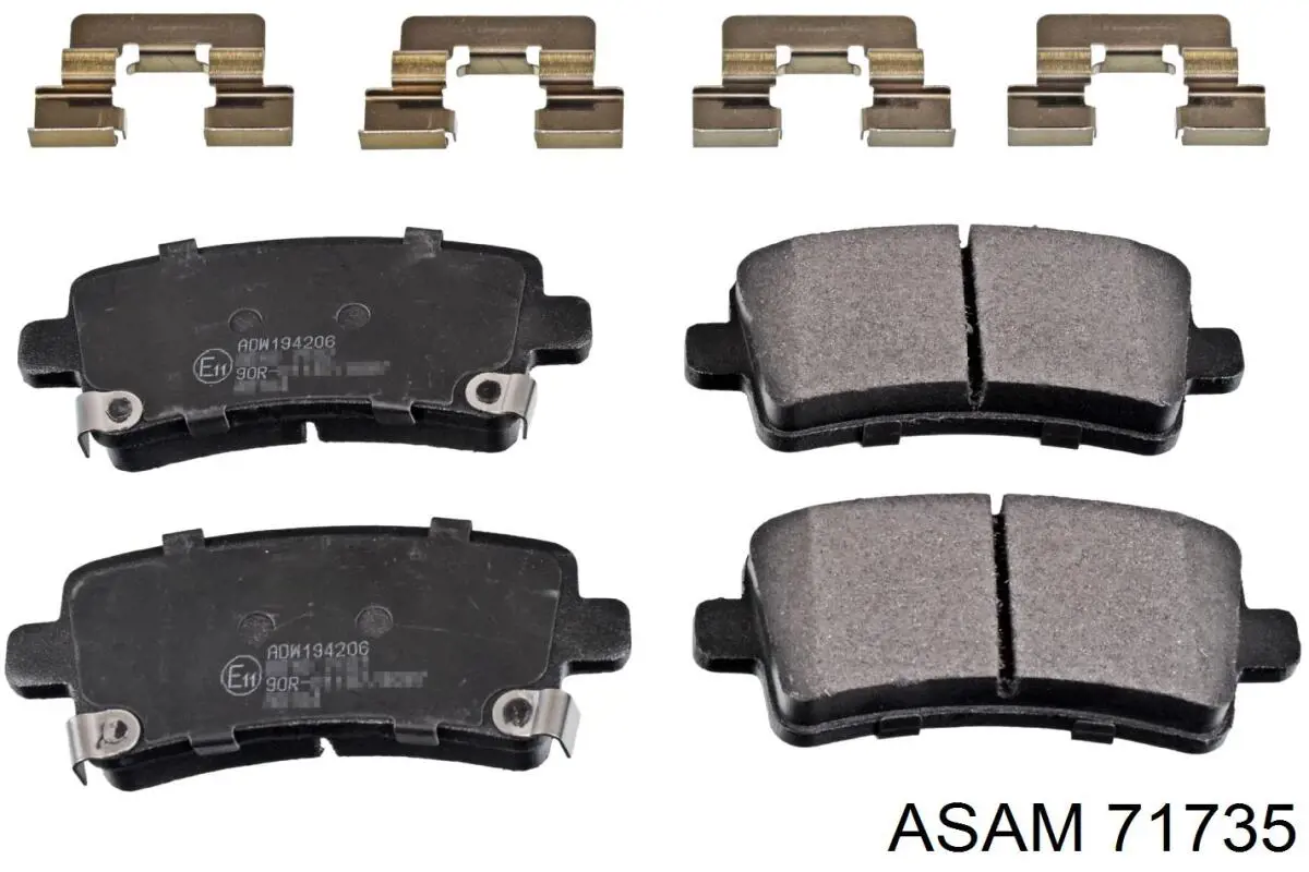 71735 Asam pastillas de freno traseras