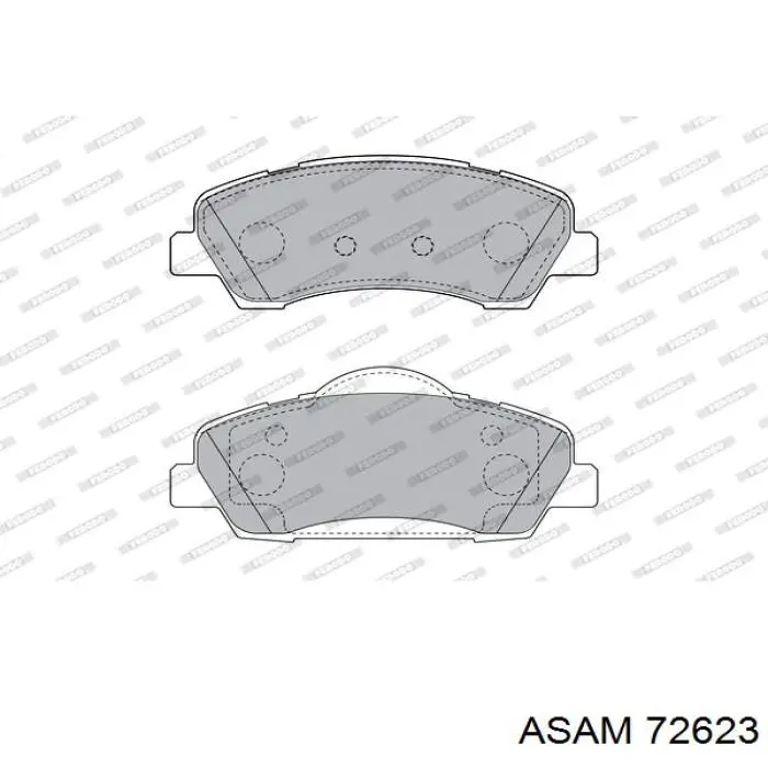 72623 Asam pastillas de freno delanteras