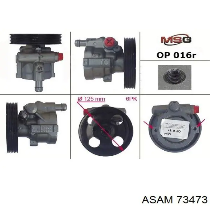 Bomba de dirección asistida  Asam 73473 precio, desde 47,64 EUR