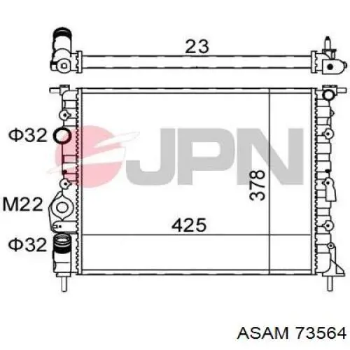 73564 Asam Refrigeración del motor
