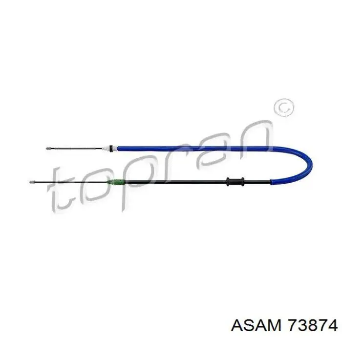 73874 Asam cable de freno de mano trasero derecho