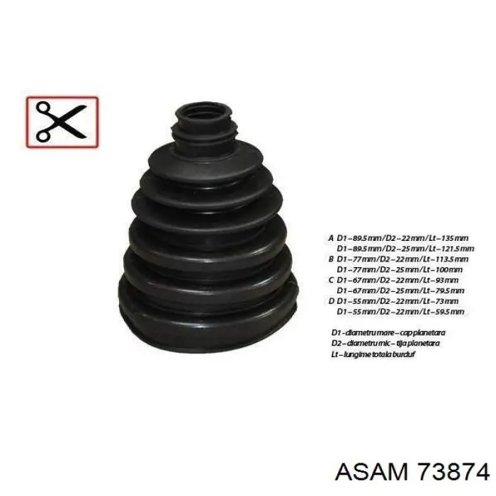 Comprar 73874 Asam Cable de freno de mano trasero derecho