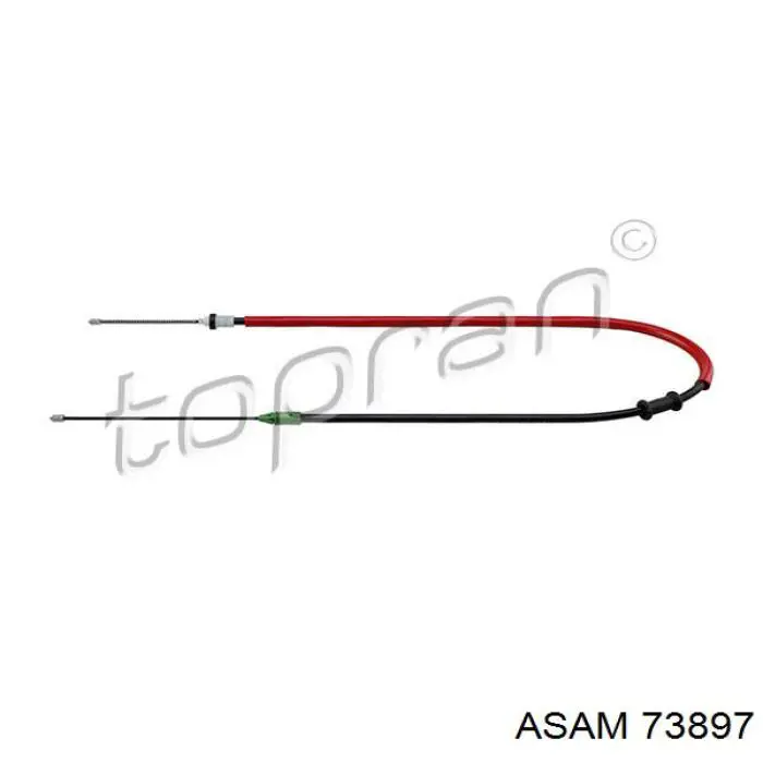 Cable de freno de mano trasero izquierdo Asam 73897