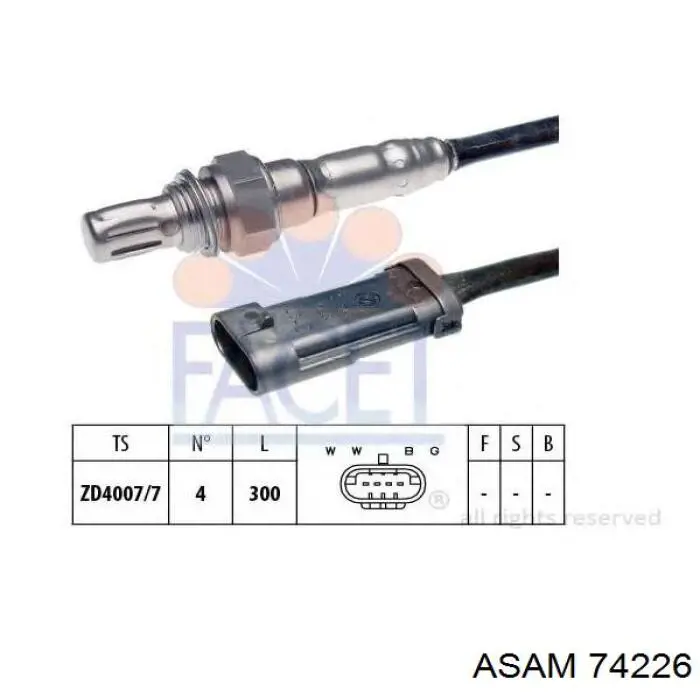 74226 Asam sonda lambda sensor de oxigeno para catalizador