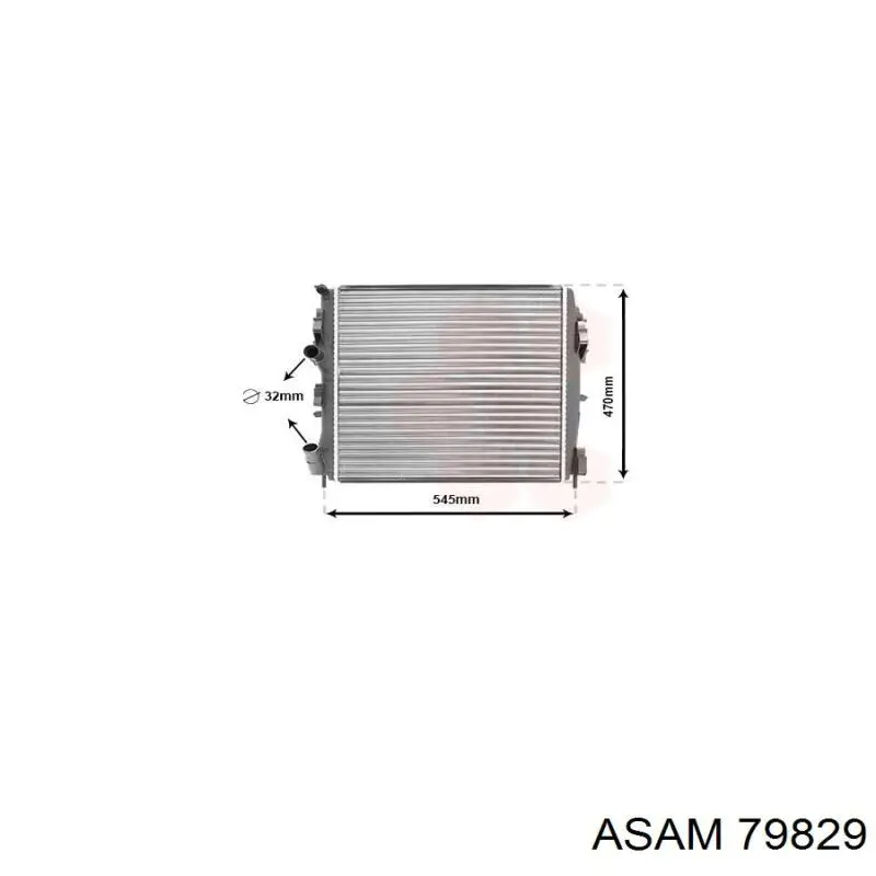 79829 Asam radiador refrigeración del motor