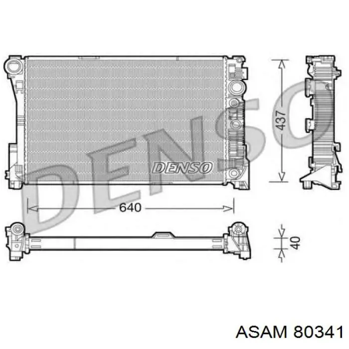 80341 Asam radiador refrigeración del motor