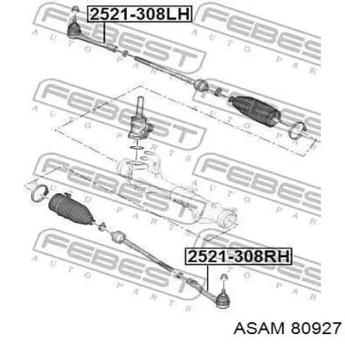 Rótula de barra de acoplamiento Asam 80927 precio, desde 13,96 EUR