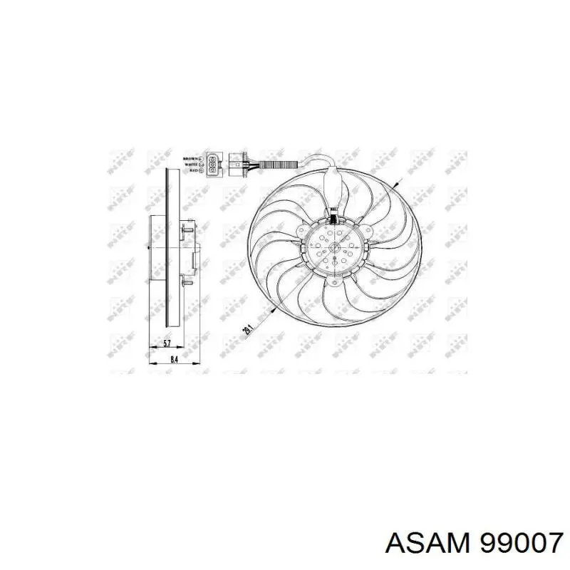 99007 Asam freno de tambor trasero