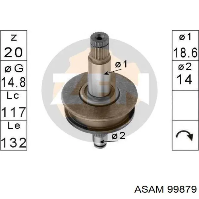 Escobilla de motor de arranque PSX142144 Cargo