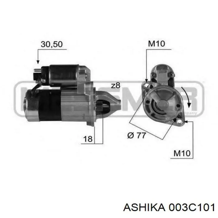 003-C101 Ashika motor de arranque