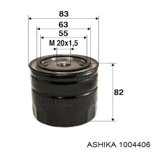 10-04-406 Ashika filtro de aceite
