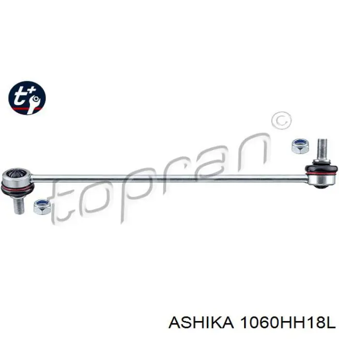 106-0H-H18L Ashika barra estabilizadora delantera izquierda