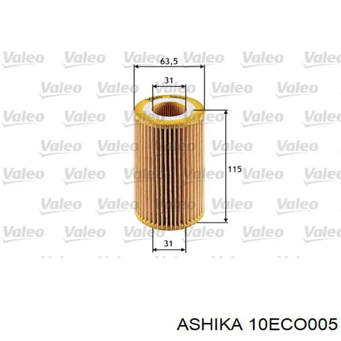 10-ECO005 Ashika filtro de aceite