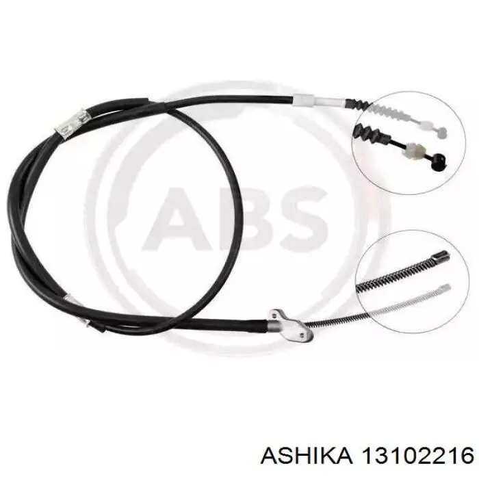 13102216 Ashika cable de freno de mano trasero izquierdo