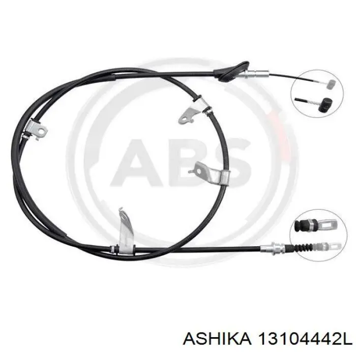 131-04-442L Ashika cable de freno de mano trasero izquierdo