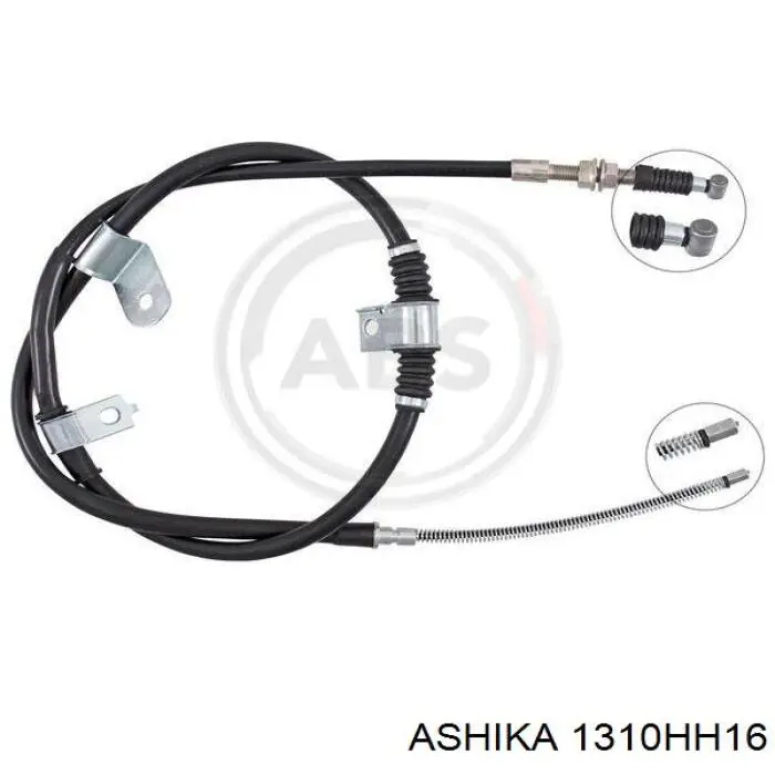 1310HH16 Ashika cable de freno de mano trasero izquierdo