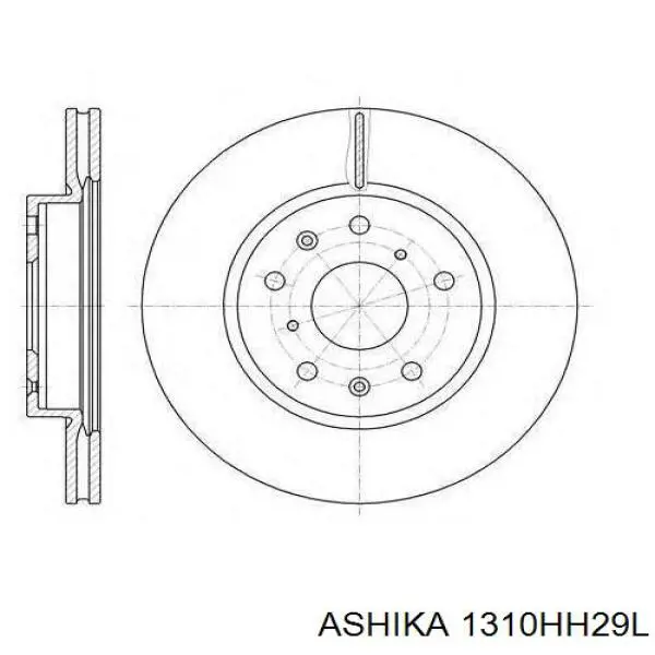 131-0H-H29L Ashika cable de freno de mano trasero izquierdo