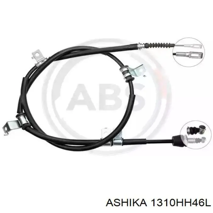 131-0H-H46L Ashika cable de freno de mano trasero izquierdo