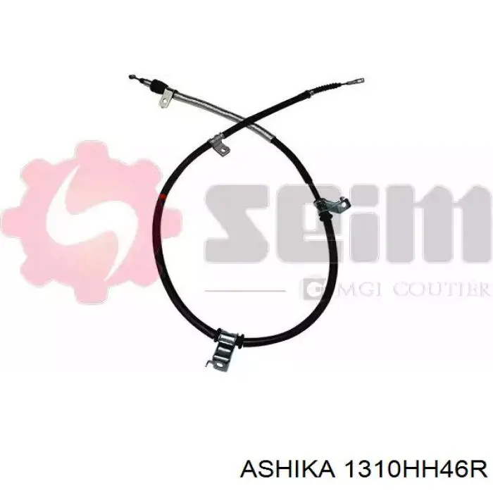 131-0H-H46R Ashika cable de freno de mano trasero derecho