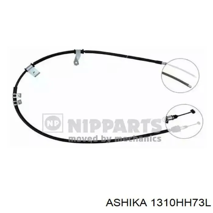 131-0H-H73L Ashika cable de freno de mano trasero izquierdo