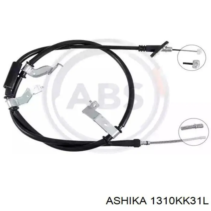 131-0K-K31L Ashika cable de freno de mano trasero izquierdo