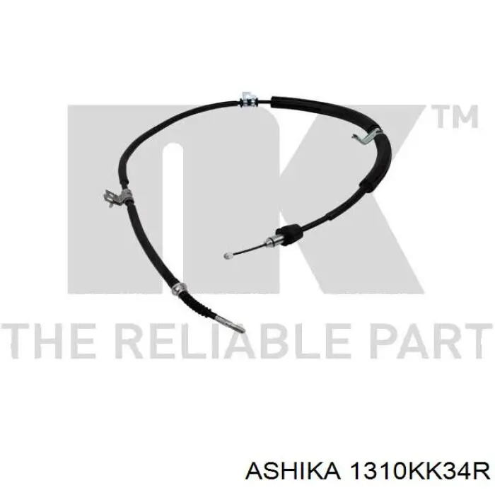131-0K-K34R Ashika cable de freno de mano trasero derecho