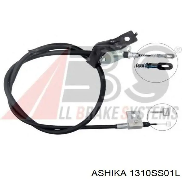 131-0S-S01L Ashika cable de freno de mano trasero izquierdo