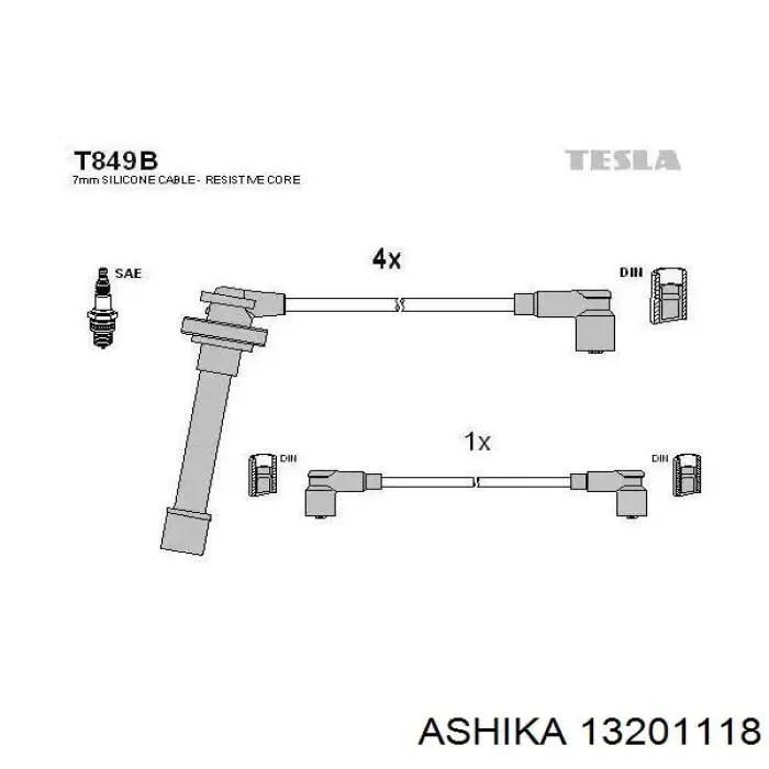 Juego de cables de encendido Nissan Sunny 3 N14