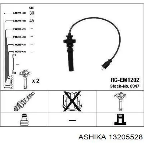 13205528 Ashika cables de bujías