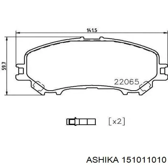 151-01-1010 Ashika sensor abs delantero