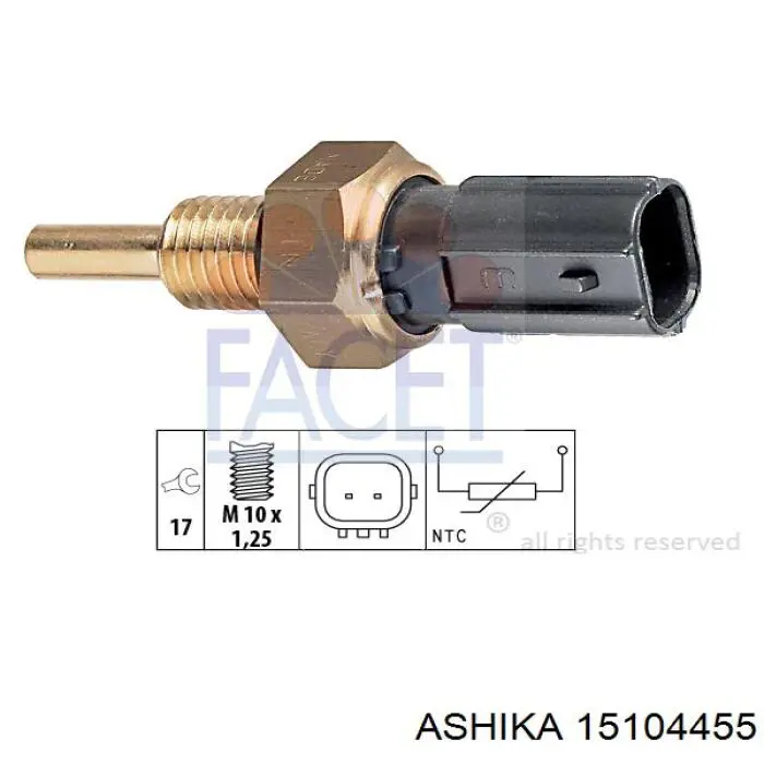 151-04-455 Ashika sensor abs delantero izquierdo