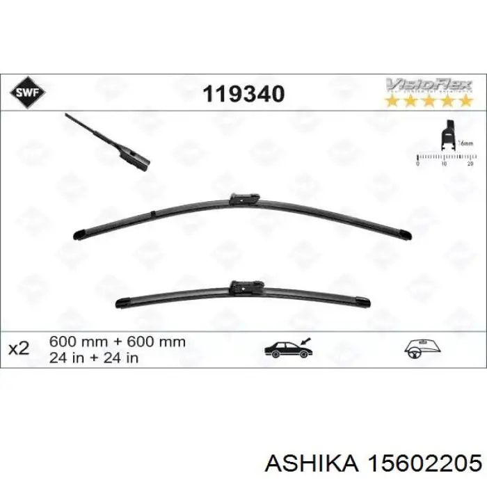 Bomba de agua limpiaparabrisas, delantera Ashika 15602205 precio, desde 14,89 EUR