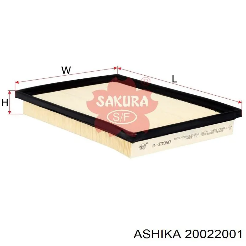 20022001 Ashika filtro de aire