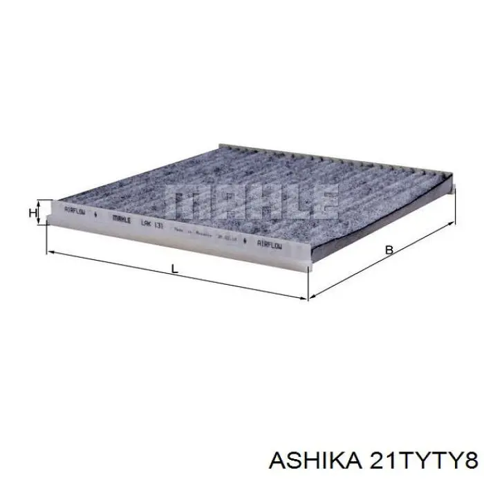 Filtro de cabina Ashika 21TYTY8 precio, desde 7,81 EUR