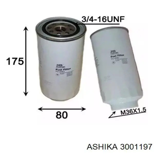 Filtro combustible Ashika 3001197 precio, desde 12,22 EUR