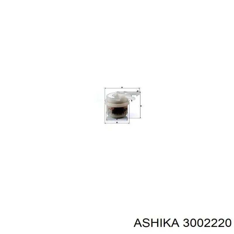Filtro de combustible 3002220 Ashika