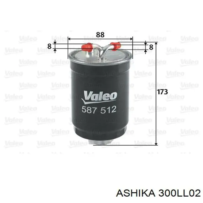 30-0L-L02 Ashika filtro combustible