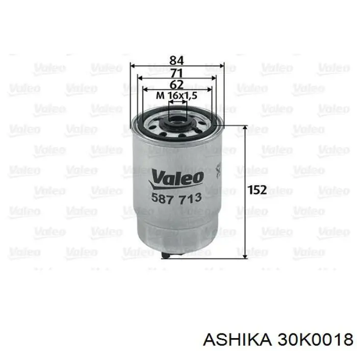 30-K0-018 Ashika filtro combustible