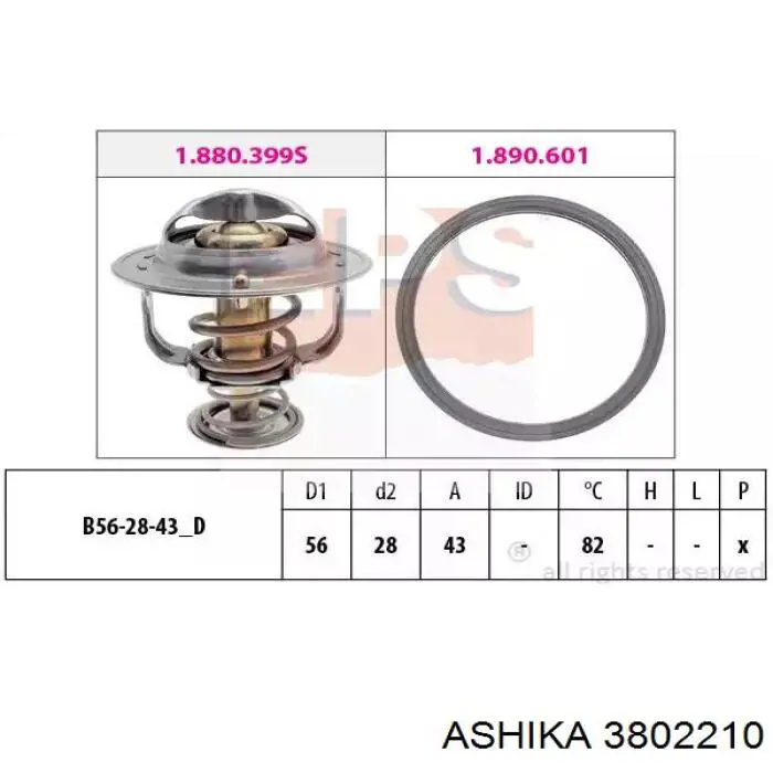 Termostato refrigerante Mazda 8AG315171